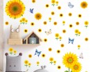 Sunflower with Butterfly wall decals 
